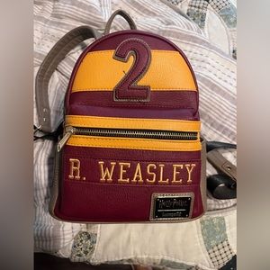 LOUNGEFLY RON WEASLEY #2 FAUX LEATHER MINI BACKPACK